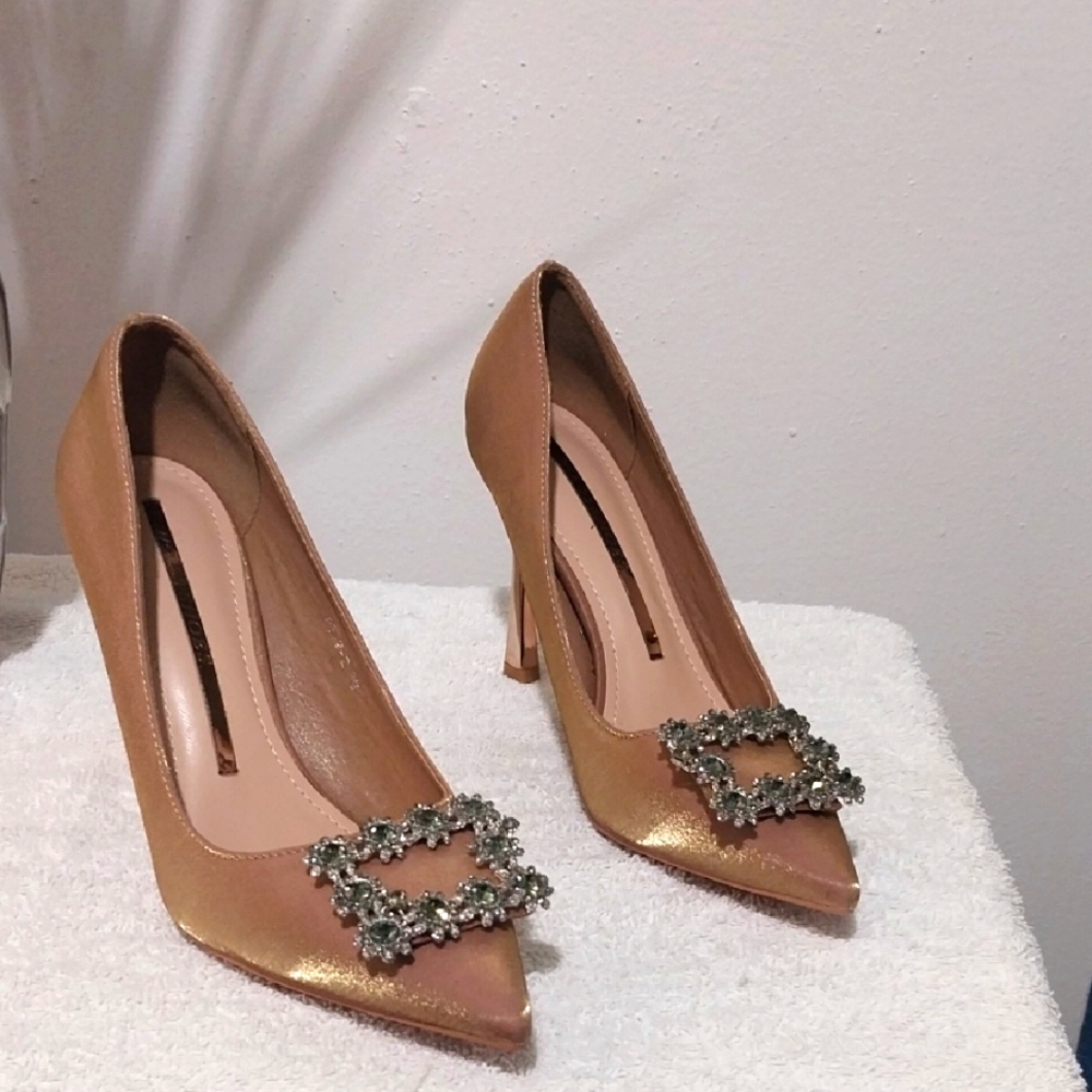 NO 55 SHOES W/ Embellished  Buckle